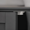 SoBuy FRG237-II-DG Meuble sous-Lavabo, Meuble sous Vasque avec Étagères Ajustables, Meuble de Salle de Bain en MDF, pour Colonne lavabo, Rangement avec Portes Anti-humidité, Gris, L60xP35xH58 cm