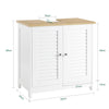 SoBuy FRG237-WN Meuble Sous Lavabo, Meuble sous Vasque avec 2 Portes et 2 Étages | Prévente