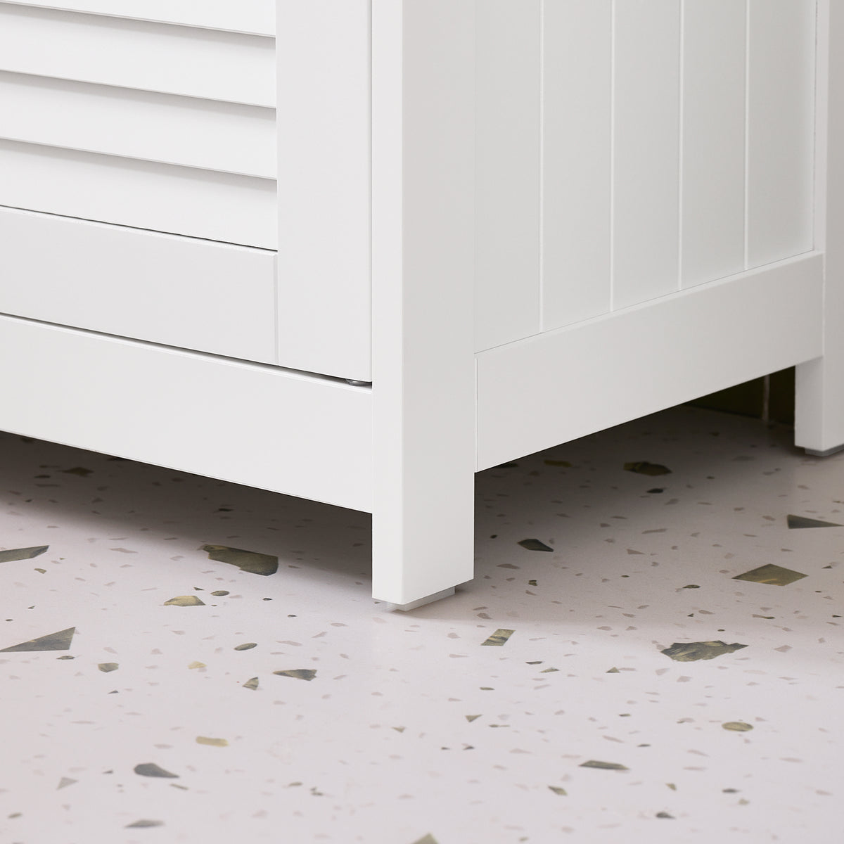SoBuy FRG237-WN Meuble Sous Lavabo, Meuble sous Vasque avec 2 Portes et 2 Étages