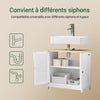 SoBuy FRG237-WN Meuble Sous Lavabo, Meuble sous Vasque avec 2 Portes et 2 Étages | Prévente