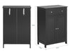 SoBuy FRG238-DG Meuble Bas de Salle de Bain – Commode pour Salle de Bain, Armoire de Rangement avec étagère réglable, 1 Tiroir et 2 Portes, pour Le Couloir et la Cuisine, Gris foncé, 60 x 35 x 87 cm