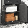 SoBuy FRG238-DG Meuble Bas de Salle de Bain – Commode pour Salle de Bain, Armoire de Rangement avec étagère réglable, 1 Tiroir et 2 Portes, pour Le Couloir et la Cuisine, Gris foncé, 60 x 35 x 87 cm
