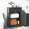SoBuy FRG238-DG Meuble Bas de Salle de Bain – Commode pour Salle de Bain, Armoire de Rangement avec étagère réglable, 1 Tiroir et 2 Portes, pour Le Couloir et la Cuisine, Gris foncé, 60 x 35 x 87 cm