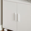SoBuy FRG241-W Meuble Cuisine à roulettes – Desserte Cuisine avec Portes et Étagère Réglable – Meuble de Rangement Compact pour Micro-Ondes, Bureau ou Salle à Manger, 55x38x84 cm, Blanc