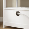 SoBuy FRG258-II-E-W Table de Chevet avec Station de Charge 4-en-1, 2 Tiroirs et Étagère – Blanc, 45×38×55,5 cm