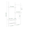 SoBuy FRG34-II-W Portant à vêtements télescopique robuste – Penderie ouverte réglable avec tringles et étagères, Porte-manteau pour chambre ou dressing, Blanc