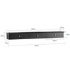 SoBuy FRG43-L-SCH Etagere Murale avec 3 Tiroirs - Étagère Flottante Moderne pour Entrée, Salon, Cuisine & Chambre - Noir 94x15x10cm