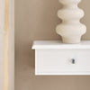 SoBuy FRG43-W Etagere Murale avec 2 Tiroirs - Étagère Flottante Moderne pour Entrée, Salon, Cuisine & Chambre - Blanc 64x15x10cm
