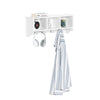 SoBuy FRG48-W Portemanteau Étagère murale Porte-manteau salle de bain Meuble d’entrée