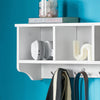 SoBuy FRG48-W Portemanteau Étagère murale Porte-manteau salle de bain Meuble d’entrée