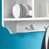 SoBuy FRG48-W Portemanteau Étagère murale Porte-manteau salle de bain Meuble d’entrée
