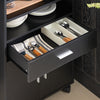 SoBuy FSB09-SCH Chariot de Cuisine sur roulettes avec Plan de Travail Extensible Meuble de Rangement pour Micro-Ondes Meuble Cuisine Noir 92×59×40 cm Idéal pour, Bureau ou Salle à Manger