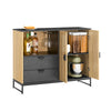 SoBuy FSB103-N Meuble de Rangement, Meuble Cuisine Buffet Salle à Manger avec Niche Micro-Ondes Ø6 cm & Porte-Verres Armoire