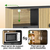 SoBuy FSB103-N Buffet Cuisine avec Étagère Réglable, pour Cuisine et Salle à Manger, Rangement Optimisé, Usage Quotidien – L107×P40×H85 cm, Métal, Chêne et Noir