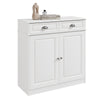 SoBuy FSB104-W Armoire à Chaussures avec Tiroirs et Étagères Réglables, Meuble d'Entrée – 80x35x82 cm, Blanc