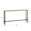 SoBuy FSB19-E Console Entrée Meuble Couloir Étagère Arrière Canapé – Structure Métal Robuste, Design Moderne Ultra Fin – Idéal pour Salon, Chambre, Entrée – 120x20x65cm, Nature et Noir