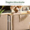 SoBuy FSB19-E Console Entrée Meuble Couloir Étagère Arrière Canapé – Structure Métal Robuste, Design Moderne Ultra Fin – Idéal pour Salon, Chambre, Entrée – 120x20x65cm, Nature et Noir