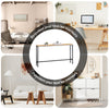 SoBuy FSB19-E Console Entrée Meuble Couloir Étagère Arrière Canapé – Structure Métal Robuste, Design Moderne Ultra Fin – Idéal pour Salon, Chambre, Entrée – 120x20x65cm, Nature et Noir