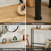SoBuy FSB19-E Console Entrée Meuble Couloir Étagère Arrière Canapé – Structure Métal Robuste, Design Moderne Ultra Fin – Idéal pour Salon, Chambre, Entrée – 120x20x65cm, Nature et Noir