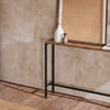 SoBuy FSB19-N Table Console Étroite, Table d'Appoint, Bout de Canapé, Table d’Entrée, Cadre et 4 Pieds en Fer, pour Salon, Entrée, Couloir, Intustriel, L120xP20xH65 cm