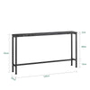 SoBuy FSB19-SCH Console Entrée Meuble Couloir Étagère Arrière Canapé – Plateau Effet Marbre Noir et Pieds Métal – Style Industriel Moderne pour Salon, Bureau, Chambre – 120x20x65cm