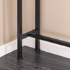 SoBuy FSB19-SCH Console Entrée Meuble Couloir Étagère Arrière Canapé – Plateau Effet Marbre Noir et Pieds Métal – Style Industriel Moderne pour Salon, Bureau, Chambre – 120x20x65cm