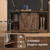 SoBuy FSB60-N Commode Meuble de Rangement Buffet Placard - Porte de Grange Coulissante + Étagères Réglables + Grande Capacité - pour Salon Couloir Cuisine Bureau Chambre - 120x40x70cm