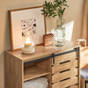 Prévente SoBuy FSB65-N Buffet Meuble de Rangement avec Porte de Grange Coulissante, Commode Multifonction pour Entrée Salon Cuisine – 80x35x90 cm