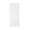 SoBuy FSB76-W Buffet Haut, Buffet de Cuisine, Armoire de Rangement, Meuble Vitrine