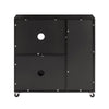 SoBuy FSB78-SCH Meuble Micro-Ondes Buffet Commode sur roulettes Armoire de Cuisine Multi-Rangement avec 3 Portes, 1 Tiroir, 1 Compartiment