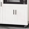 SoBuy FSB78-W Desserte à roulettes, Îlot Central avec Roues, Meuble de Rangement pour Cuisine, Support Micro-Ondes, Desserte Mobile pour Salle à Manger et Bureau à Domicile 88,5 x 40 x 89 cm Blanc