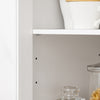 SoBuy FSB78-W Desserte à roulettes, Îlot Central avec Roues, Meuble de Rangement pour Cuisine, Support Micro-Ondes, Desserte Mobile pour Salle à Manger et Bureau à Domicile 88,5 x 40 x 89 cm Blanc