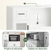 SoBuy FSB78-W Desserte à roulettes, Îlot Central avec Roues, Meuble de Rangement pour Cuisine, Support Micro-Ondes, Desserte Mobile pour Salle à Manger et Bureau à Domicile 88,5 x 40 x 89 cm Blanc