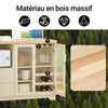 SoBuy FSB81-MI Buffet Cuisine avec Espace Micro-Ondes et Range-Bouteilles Meuble de Rangement Cuisine 120 cm avec Portes en Verre Meuble pour Salon, Salle à Manger ou Entrée 120x90x40cm Beige