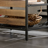SoBuy FSB85-PF Buffet de Cuisine Industriel avec Étagères Ouvertes, Tiroirs et Range-Bouteilles - Meuble de Rangement avec Espace Micro-Ondes - pour Cuisine, Salon ou Entrée 120x91x45cm Marron