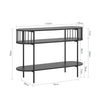 SoBuy FSB90-SCH Console d'Entrée 3 Niveaux Design Industriel 110×39×76 cm – Noir