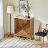 SoBuy FSB96-G Meuble d'entrée, Meuble à Chaussures, Buffet avec 2 Portes et 5 compartiments, Commode à Chaussures