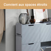 SoBuy FSR100-HG Meuble à Chaussures Ultra-Slim 19cm – Gain de Place pour Entrée Étroite – 100x19x91 cm Gris