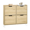 SoBuy FSR100-N Meuble à Chaussures Ultra-Slim 19cm – Gain de Place pour Entrée Étroite – 100x19x91 cm Naturel