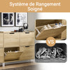 SoBuy FSR100-N Meuble à Chaussures Ultra-Slim 19cm – Gain de Place pour Entrée Étroite – 100x19x91 cm Naturel