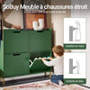 SoBuy FSR100-SY Meuble à Chaussures Ultra-Slim 19cm – Gain de Place pour Entrée Étroite – Vert Sauge