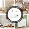 SoBuy FSR100-W Armoire à Chaussures Ultra-Slim 19cm – 4 Abattants, 12-20 Paires, Anti-Basculement, 60kg – Blanc