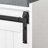 SoBuy FSR133-K-W Banc à Chaussures avec Coussin Rembourré, Porte de Grange Coulissante et 6 Compartiments, Charge 200 kg pour Entrée – 90x35x46 cm, Blanc