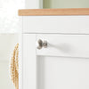 SoBuy FSR144-WN Armoire à Chaussures 3 Abattants et 2 Crochets, Meuble d'Entrée pour Couloir – Blanc et Naturel