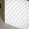 SoBuy FSR147-W Banc à Chaussures avec Coussin Rembourré et 2 Abattants pour Entrée Couloir – 105x35x48 cm, Blanc