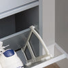 SoBuy FSR151-H-HG Armoire à Chaussures 3 Abattants Ultra-Slim 19cm, Rangement Compact pour Entrée Couloir – 50x19x129 cm, Gris