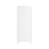 SoBuy FSR151-H-W Armoire à Chaussures 3 Abattants Ultra-Slim 19cm, Rangement Compact pour Entrée Couloir – 50x19x129 cm, Blanc