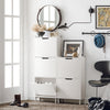 SoBuy FSR151-H-W Armoire à Chaussures 3 Abattants Ultra-Slim 19cm, Rangement Compact pour Entrée Couloir – 50x19x129 cm, Blanc