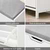 SoBuy FSR151-L-W Banc à Chaussures avec 4 Compartiments et Coussin Confortable, pour Entrée et Couloir, Compact – L105×P24×H52 cm, Charge 250 kg, Bois, Blanc