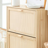 SoBuy FSR160-N Armoire à Chaussures 2 Abattants, Rangement pour Entrée Couloir – Naturel